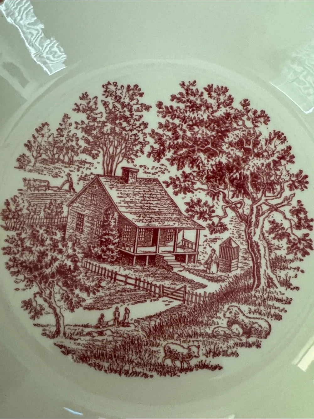 Set of three 1965 Royal Ironstone Memory Lane pattern by Royal China made in USA